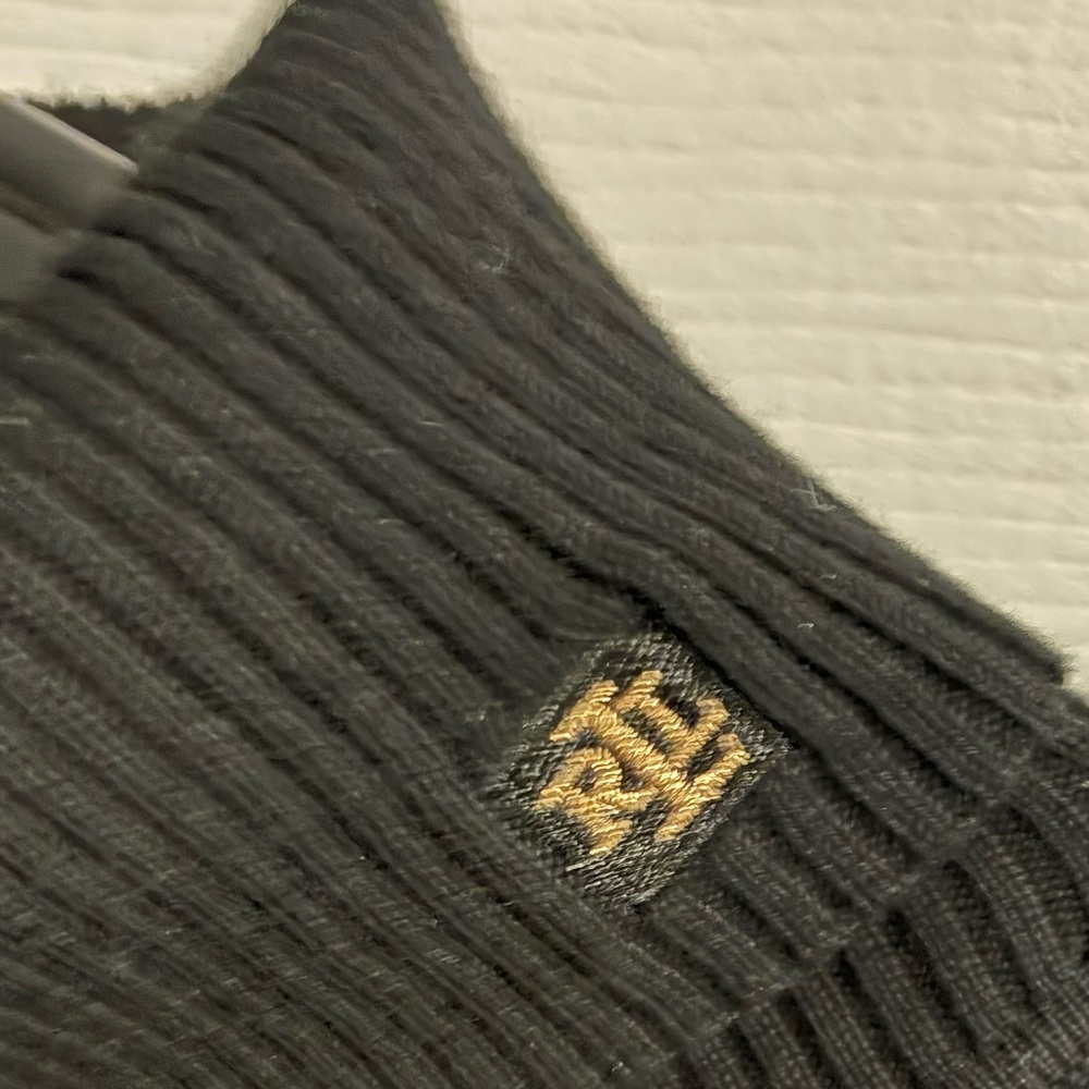 Ralph Lauren Black & Gold Striped Turtleneck Sweater - Picture 4 of 6